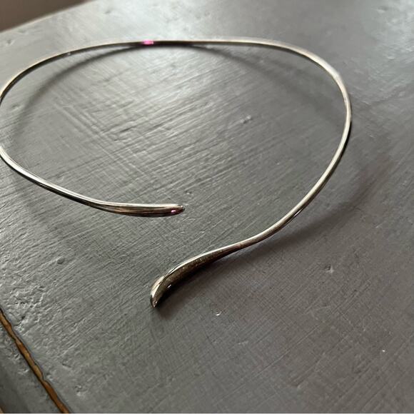 Bayanihan 925 Sterling Silver Open Collar Choker Necklace VINTAGE - Picture 7 of 8
